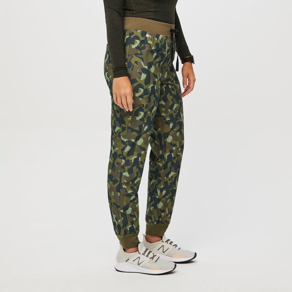 Women's Camo Martini Olive Zamora High-Rise™ FREEx™ - Petite Jogger Scrub Pant