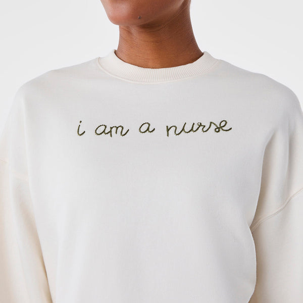 Unisex Cream FIGS | Lingua Franca I Am A Nurse - Sweatshirt