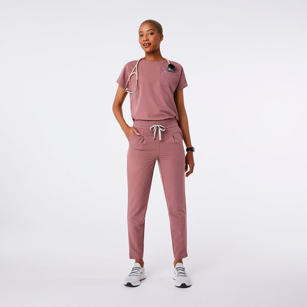 Women's Mauve High-Rise Lille Tapered - Scrub Pant