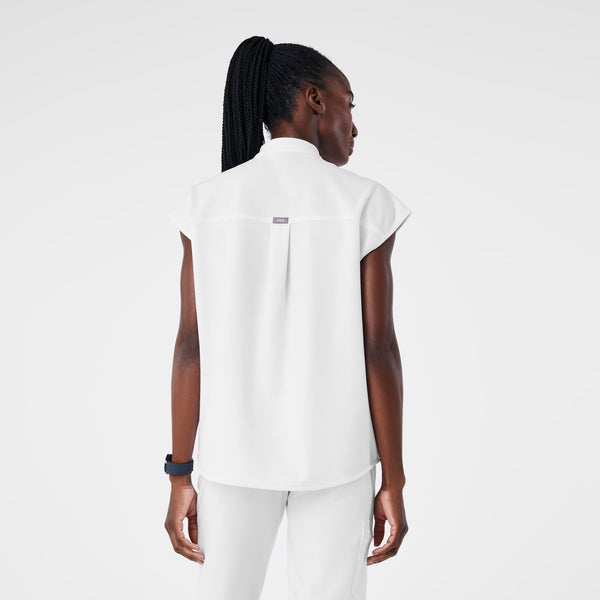 Women's Optic White Rafaela - Oversized Scrub Top™