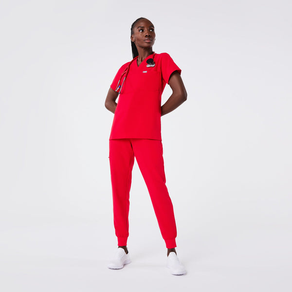 Women's Pop Red Catarina -  Scrub Top™