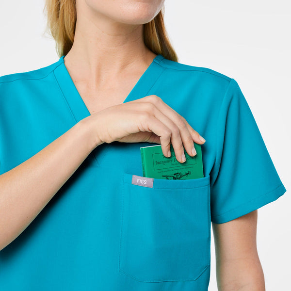 Women's Teal Catarina -  Scrub Top™