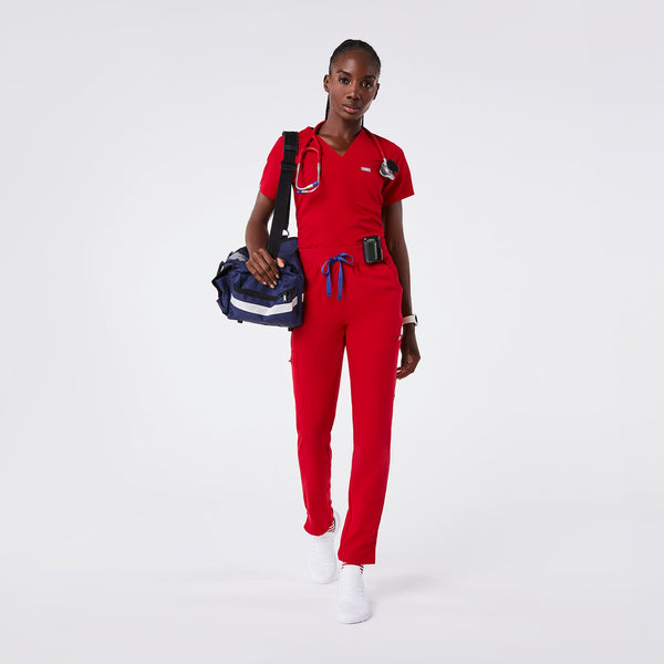 Women's Winning Red Yola High-Rise Slim  - Petite  Scrub Pant™