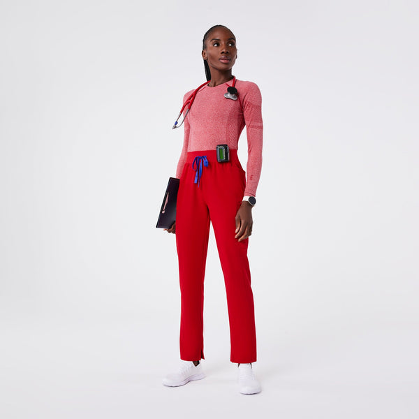 Women's Winning Red Mayfair High-Rise - Petite Skinny Tapered Scrub Pant