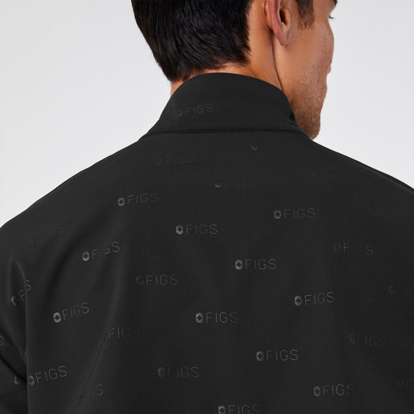 Men's Black On-Shift Embossed - Scrub Jacket™