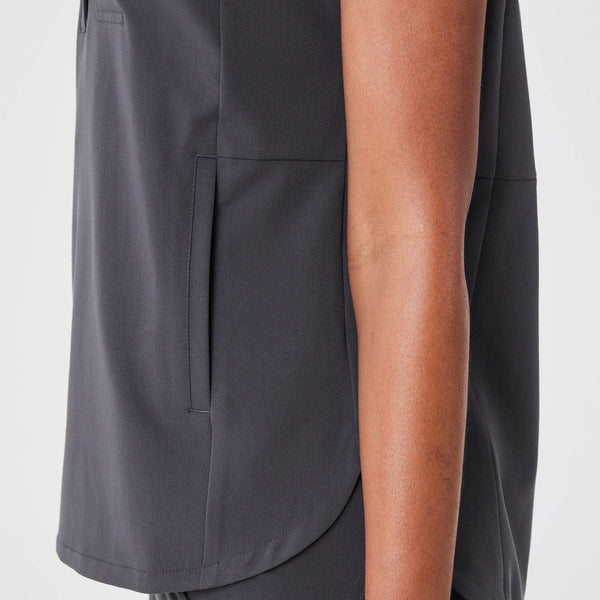 Women's Charcoal Montex Relaxed Scrub Top