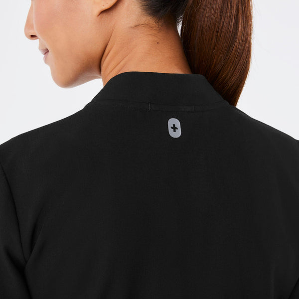 Women's Black Lillian Slim V-Neck Peplum - Scrub Top