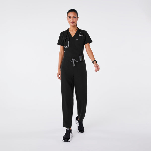 Women's Black High-Rise Sheridan - Relaxed Barrel-Leg Scrub Pant