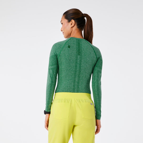 Women's Match Point Green Salta Seamless - Long-Sleeve Underscrub