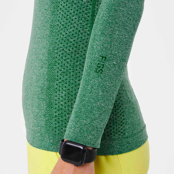 Women's Match Point Green Salta Seamless - Long-Sleeve Underscrub