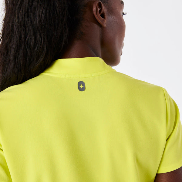 Women's Serving Lime Lillian Slim V-Neck Peplum - Scrub Top