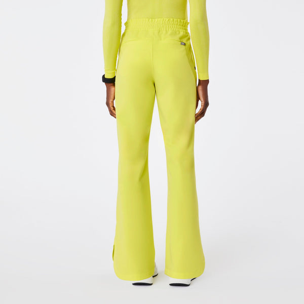 Women's Serving Lime Marseille High-Rise Wide-Leg - Petite Scrub Pant