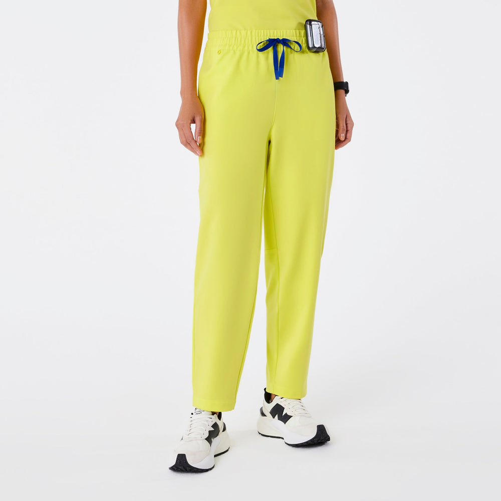 Women's Serving Lime High-Rise Sheridan - Relaxed Barrel-Leg Scrub Pant