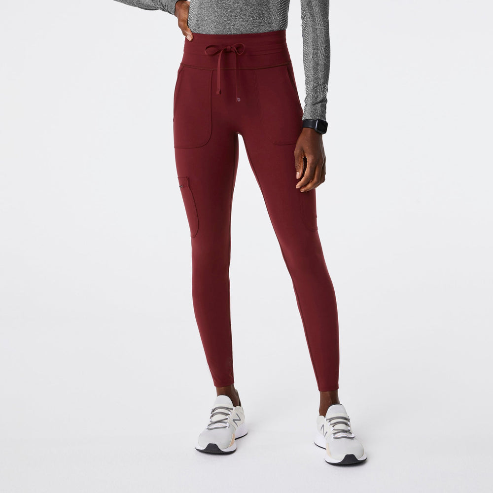 Women's Burgundy High-Rise Seville - ScrubLegging™