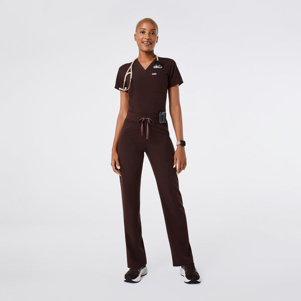 Women's Espresso Livingston High-Rise- Straight-Leg Scrub Pant™
