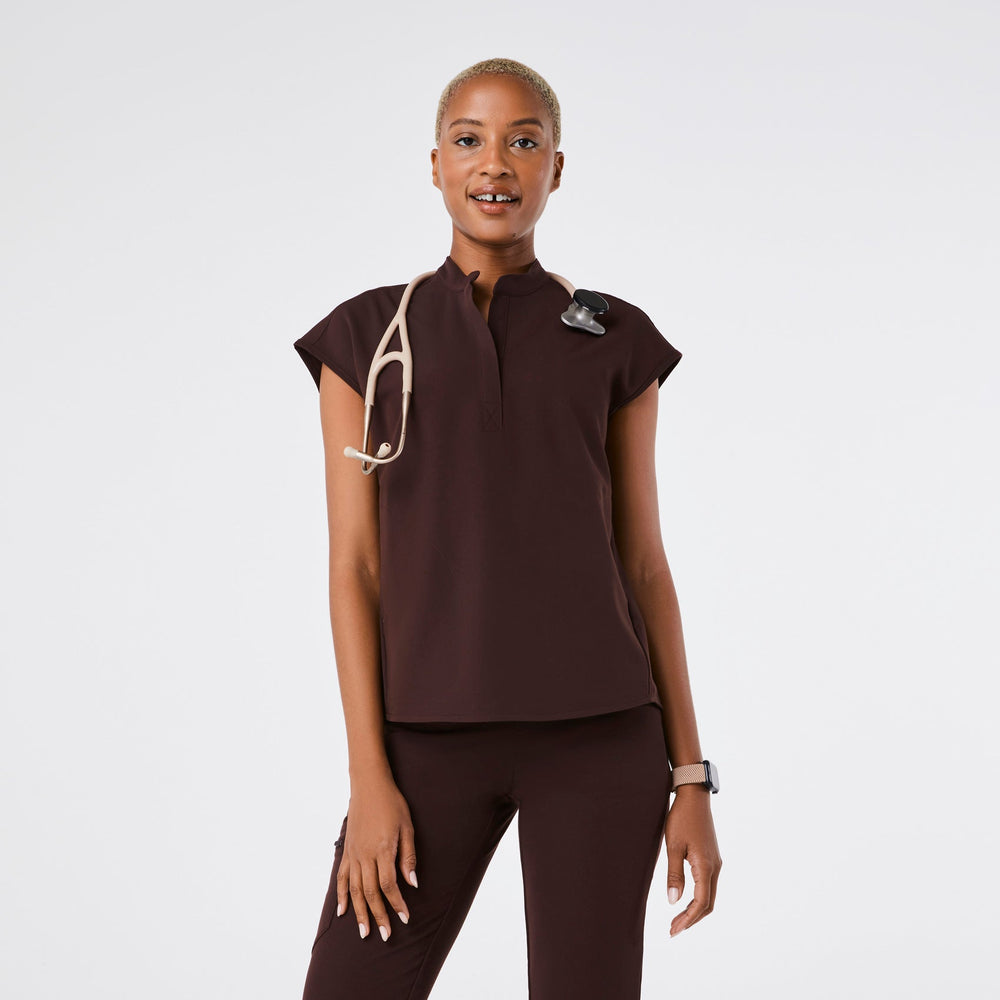 Women's Espresso Rafaela - Oversized Scrub Top™