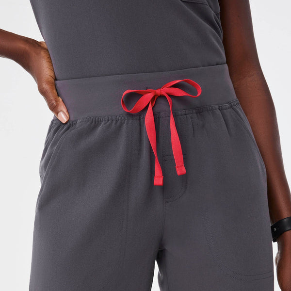 Women's Charcoal Isabel High-Rise Wide-Leg - Tall Scrub Pant