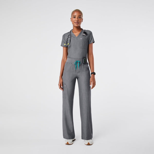 Women's Graphite Isabel High-Rise Wide-Leg - Petite Scrub Pant
