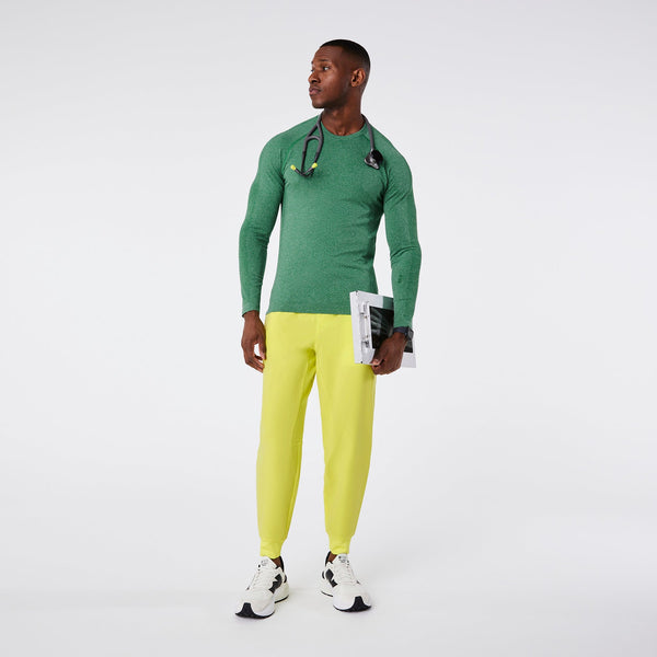 Men's Match Point Green Makato Seamless - Long-Sleeve Underscrub