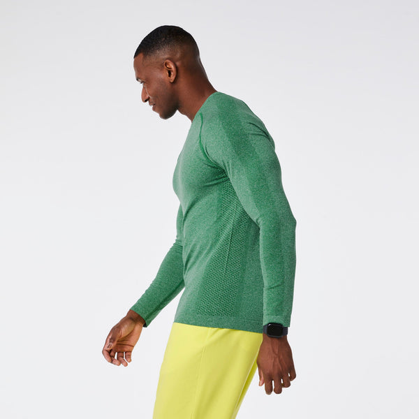 Men's Match Point Green Makato Seamless - Long-Sleeve Underscrub