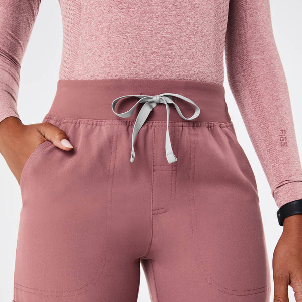 Women's Mauve Isabel High-Rise Wide-Leg - Petite Scrub Pant