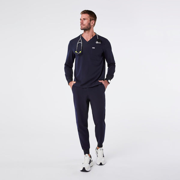 Men's Navy Leon Long-Sleeve - Scrub Top™