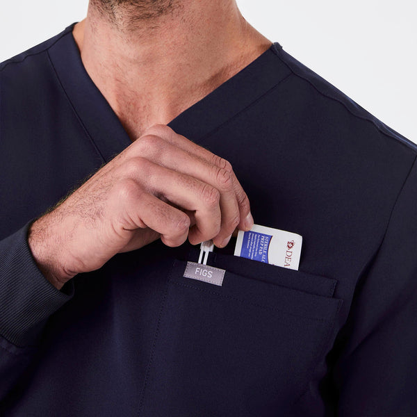 Men's Navy Leon Long-Sleeve - Scrub Top™