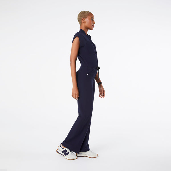 Women's Navy Rafaela Wide-Leg - ScrubJumpsuit™
