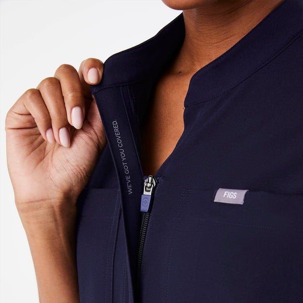 Women's Navy Rafaela Wide-Leg - Petite ScrubJumpsuit™