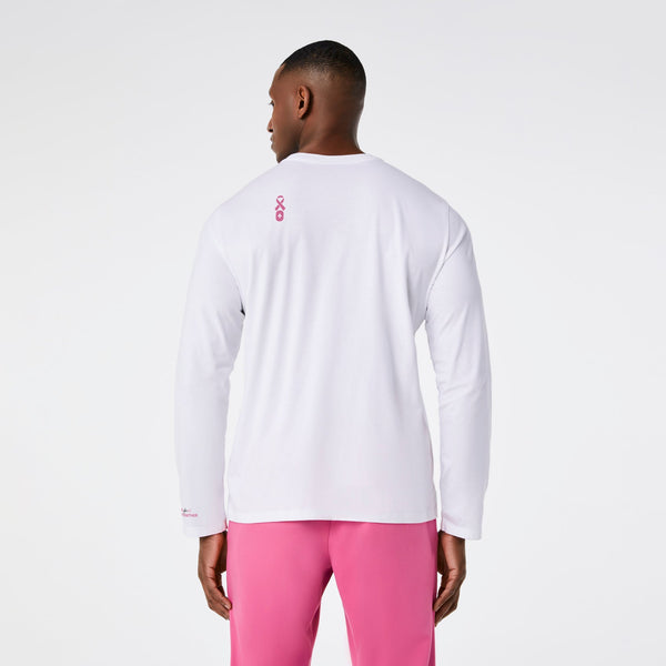 Men's White F Cancer - Long-Sleeve Underscrub