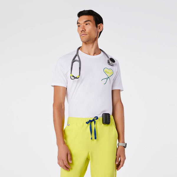 Men's White Tennis - Short-Sleeve Underscrub