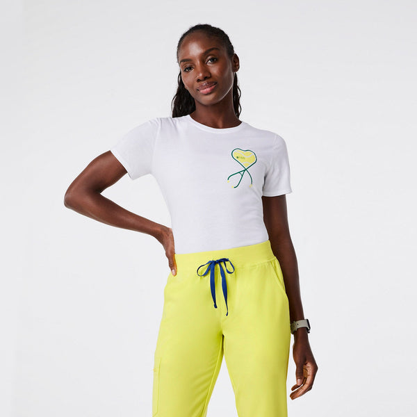Women's White Tennis - Short-Sleeve Underscrub
