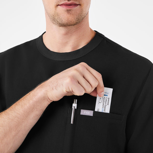 Men's Black Easton - Crewneck Scrub Top