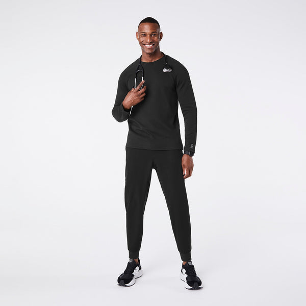 Men's Black Waffle - Long-Sleeve Underscrub