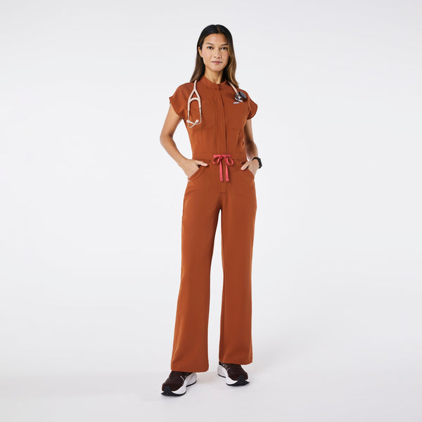 Women's Dirty Chai Rafaela Wide-Leg - Petite ScrubJumpsuit™