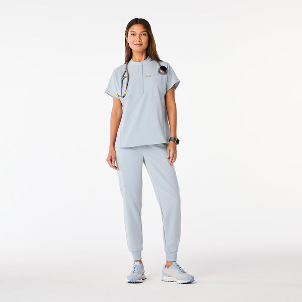 Women's Dusty Blue Montex Relaxed Scrub Top