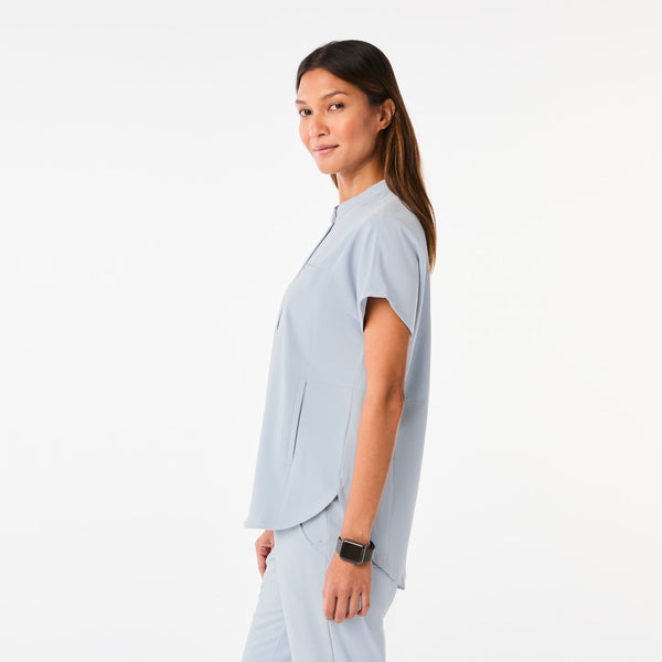 Women's Dusty Blue Montex Relaxed Scrub Top