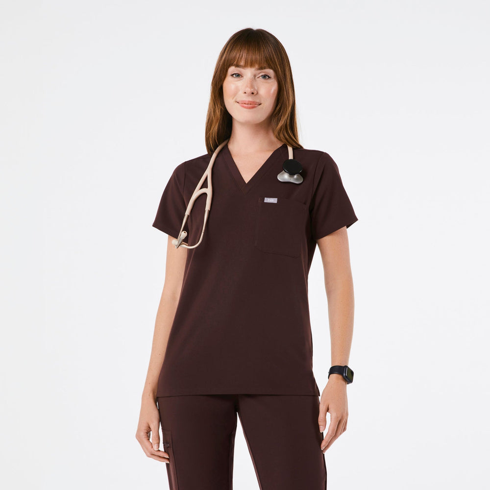Women's Espresso Catarina -  Scrub Top™