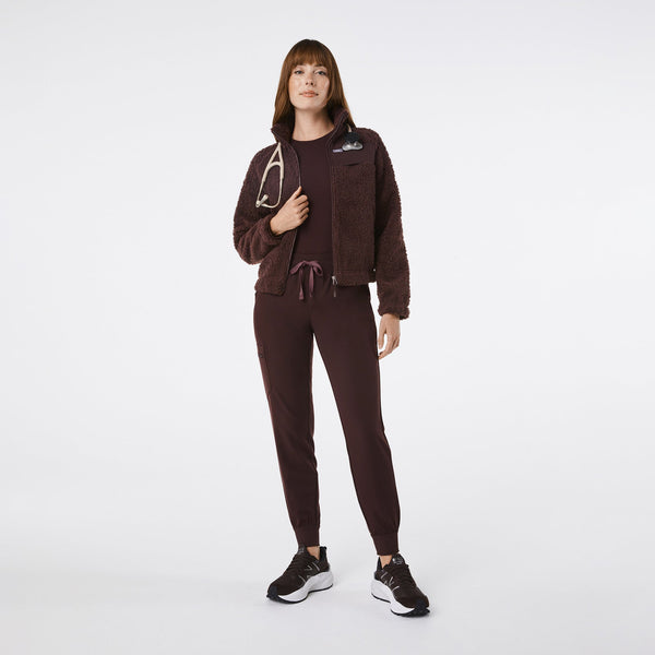 Women's Espresso On-Shift High-Pile - Fleece Bomber Jacket™
