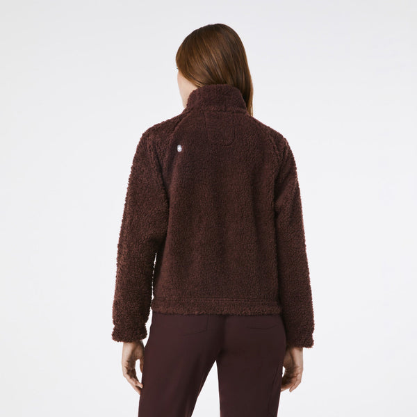 Women's Espresso On-Shift High-Pile - Fleece Bomber Jacket™