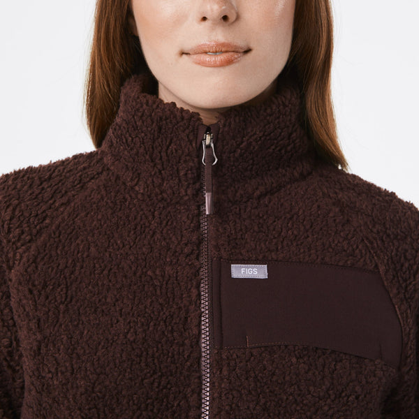 Women's Espresso On-Shift High-Pile - Fleece Bomber Jacket™