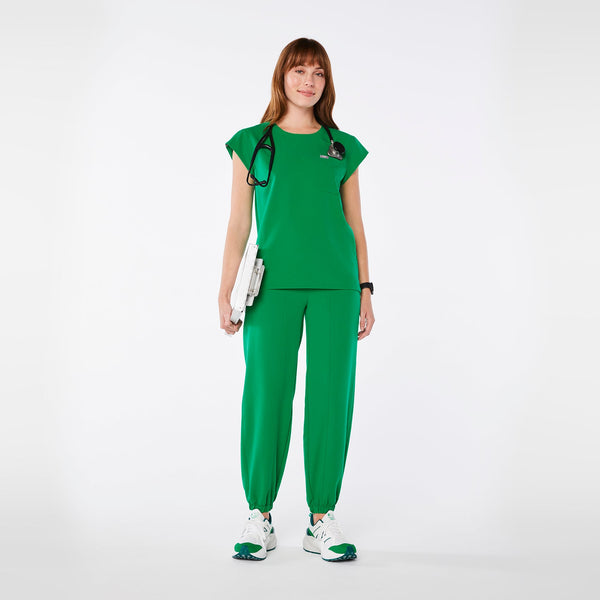 Women's Evergreen Lucia Relaxed Crewneck Scrub Top
