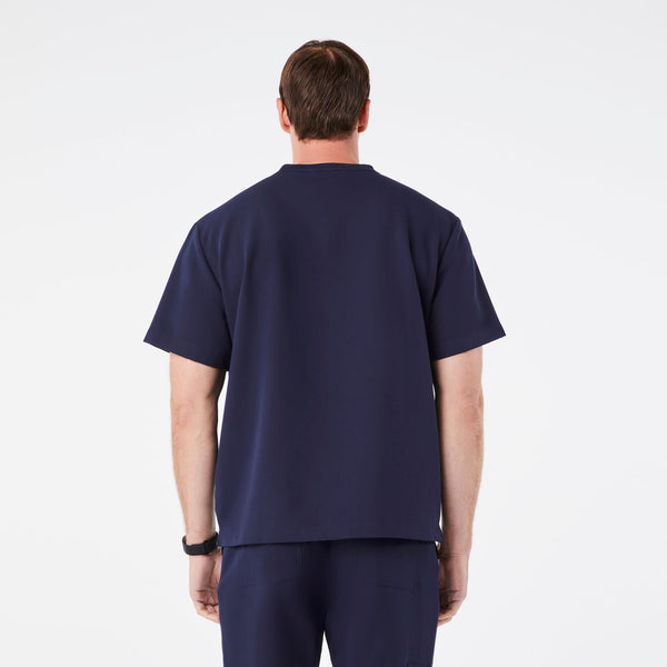 Men's Navy Easton - Crewneck Scrub Top