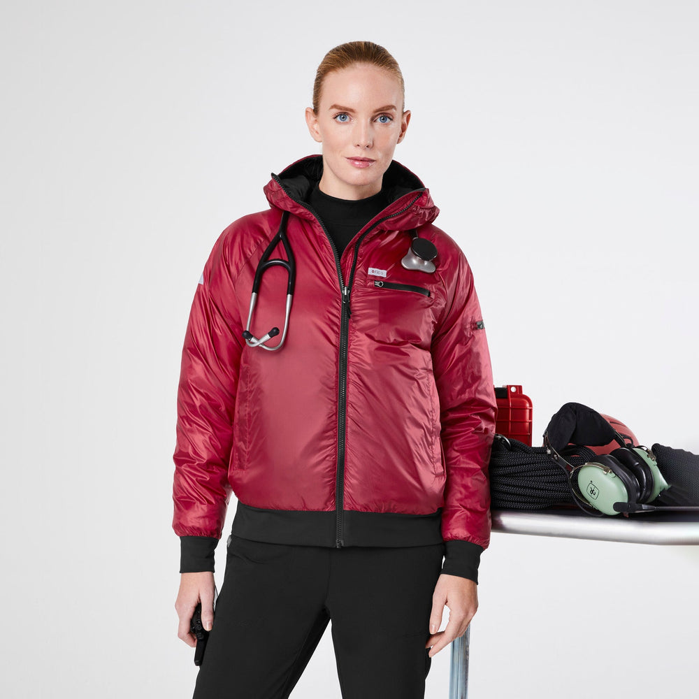 Women's Paramedic Red On-Shift Reversible Puffer Jacket™