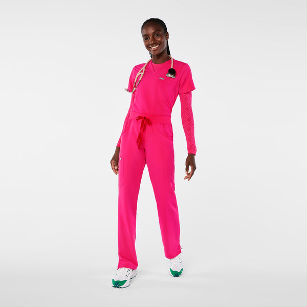 Women's Shocking Pink Kade Straight-Leg Scrub Pant™