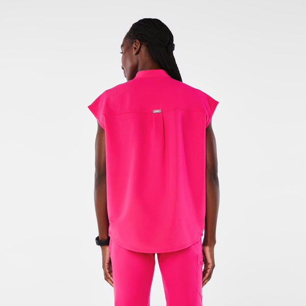Women's Shocking Pink Rafaela Oversized Scrub Top™