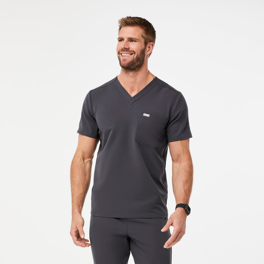 Men's Charcoal Leon -  Scrub Top™