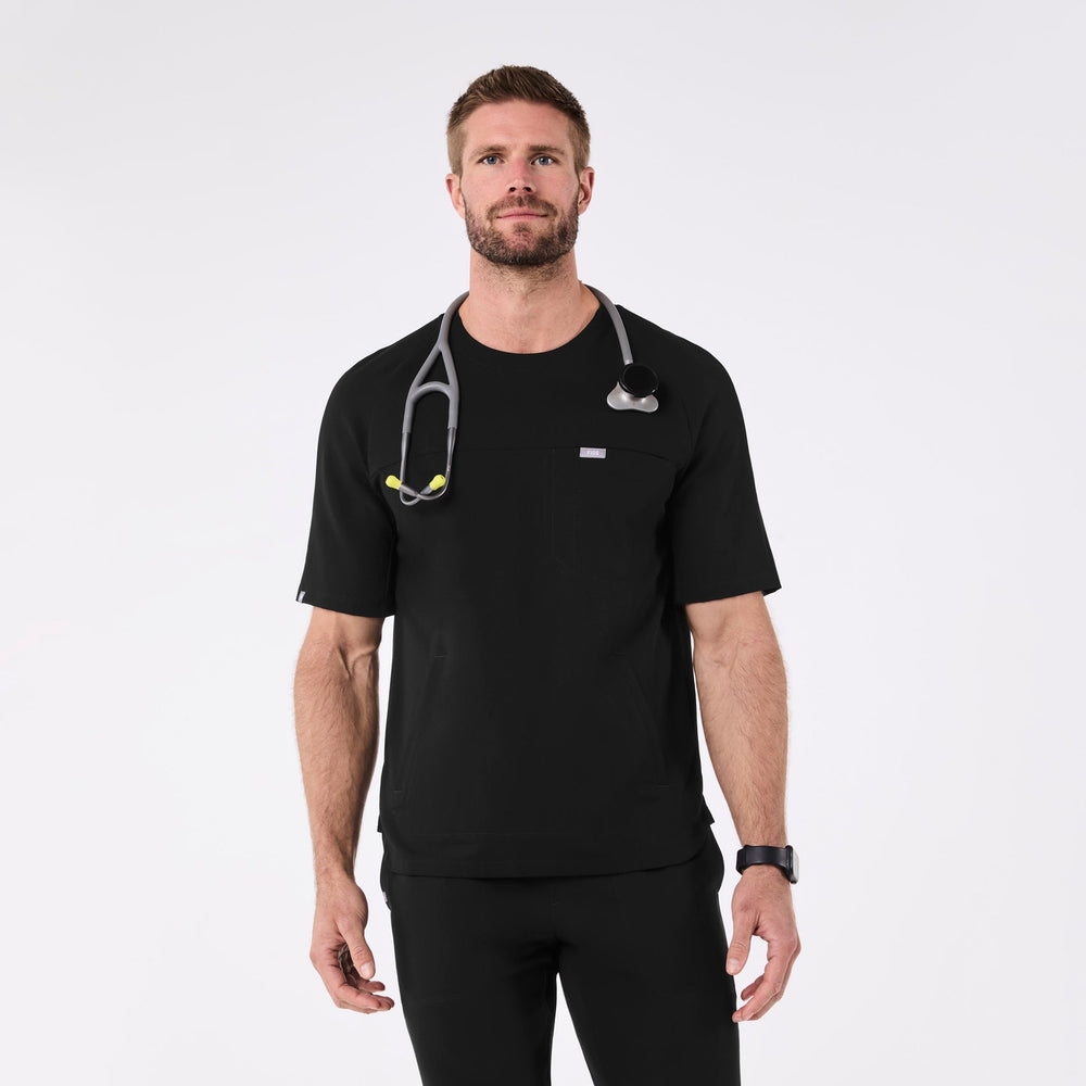 Men's Black Colmar Crewneck - Scrub Top