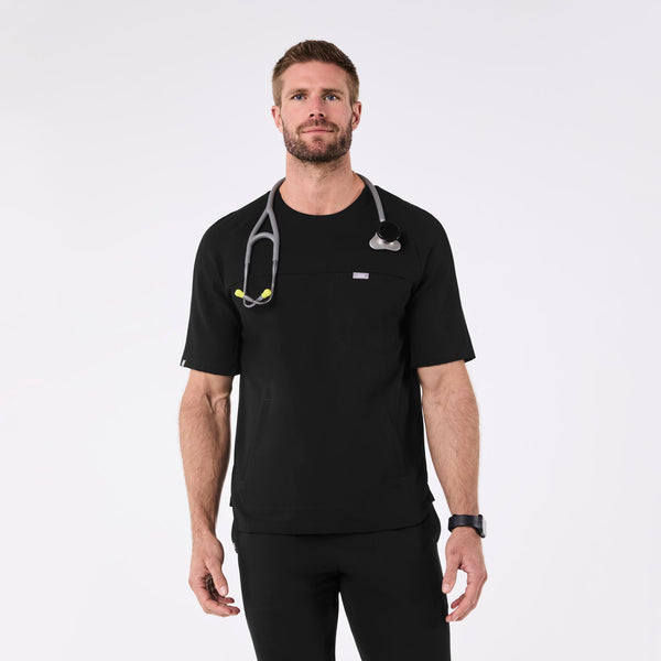 Men's Black Colmar Crewneck - Scrub Top