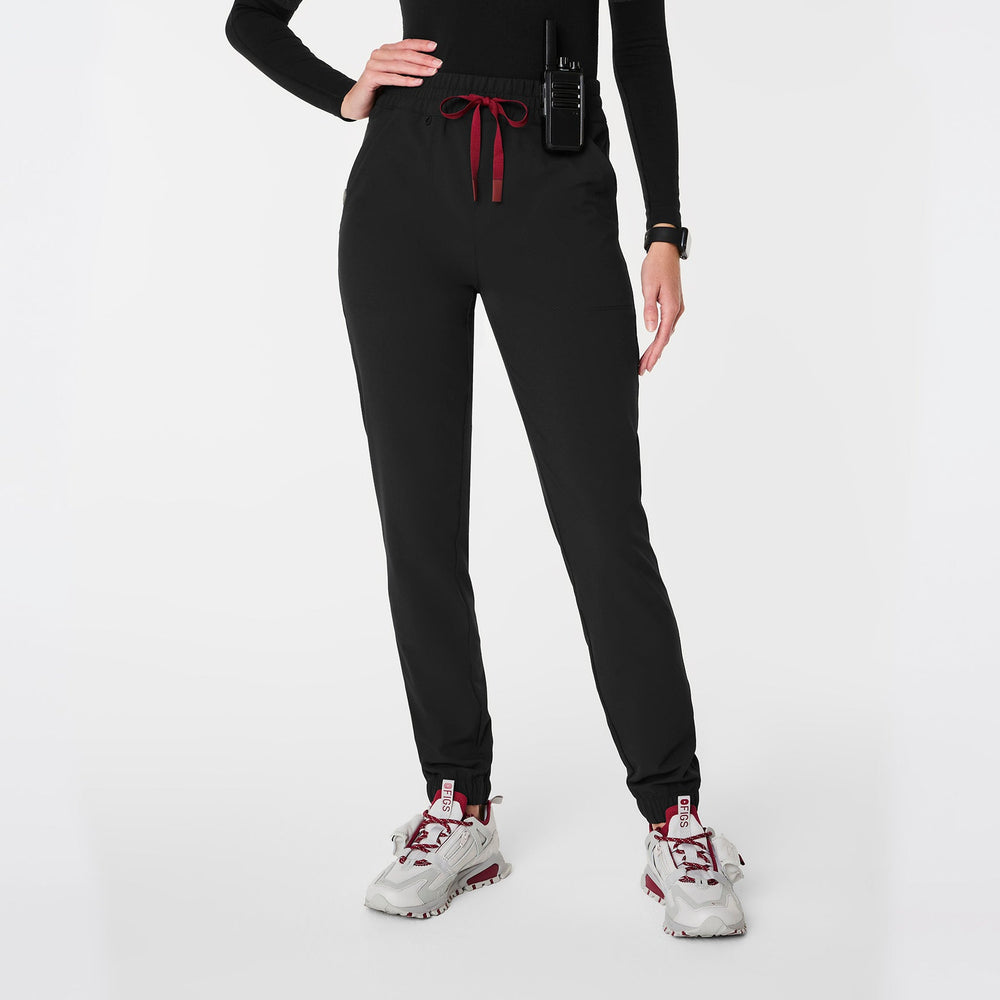 Women's Black Indestructible Slim Jogger Petite Scrub Pant